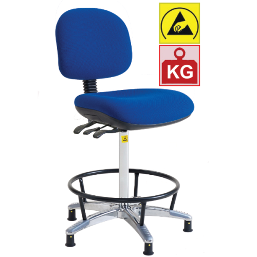 ESD Anti Static High Heavy Duty Chair 160kg / 25 stone