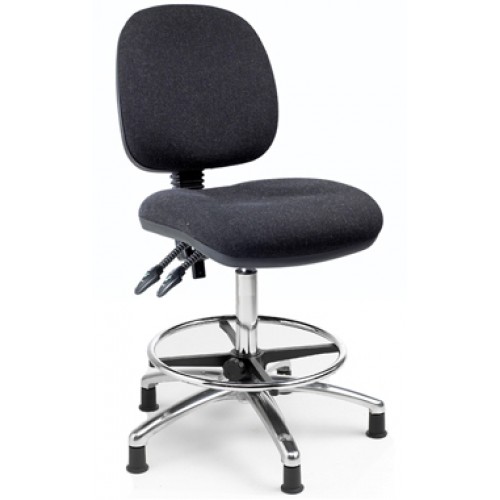 Chrome Ergonomic Draughtsman Chair