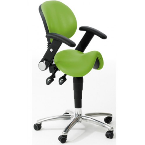 Beauty Salon Saddle Stool with Backrest and Arms