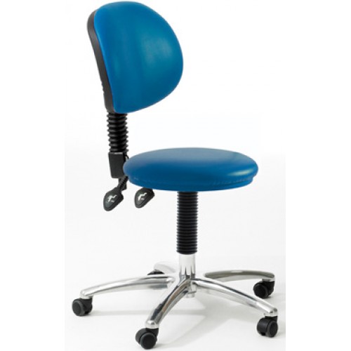 Round Dental Stool with Back Rest