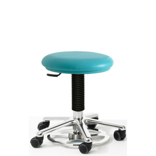 Upholstered Stool with Foot Lift Adjustment