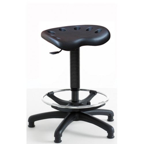 Tractor Seat Stool with Adjustable Foot Ring