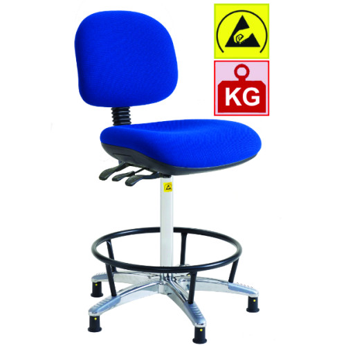 ESD Anti Static High Heavy Duty Chair 160kg / 25 stone