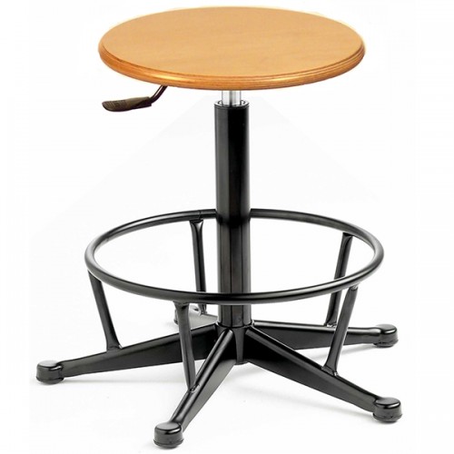 High Wood Stool with Heavy Duty Foot Ring